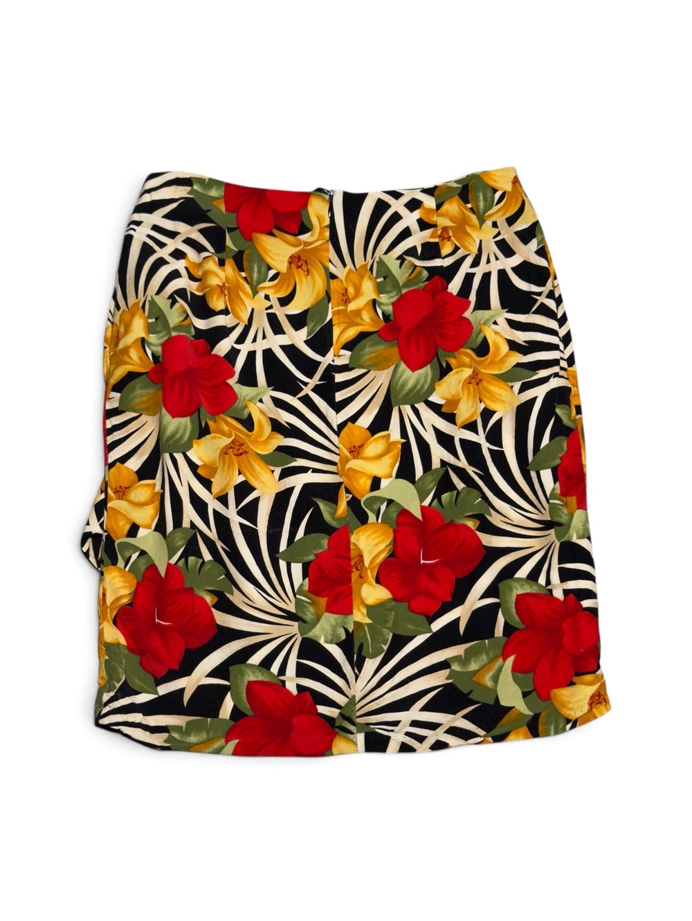 Vintage JH Collectibles Floral Rayon Skirt Size 14 Made In USA - Picture 2 of 3